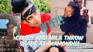 MILA J AND CRISSY THROW SHADE AT DIAMOND DYNASTY ON LIVE CRISSY CALLS DIAMOND OBSESSED WITH MILA J😱