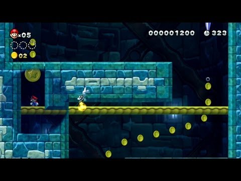 New Super Mario Bros. U -- Third Star Coin in Freezing-Rain Tower