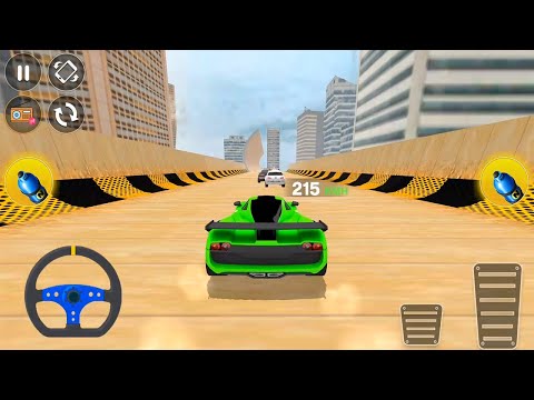Formula Car Stunt 3D - Multiplayer Mode - Green Sport Car Driving Impossibe Stunts Gameplay