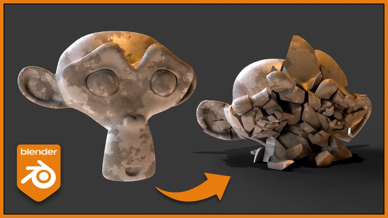 Como QUEBRAR objetos no Blender 3D (Cell Fracture + Rigid Body)