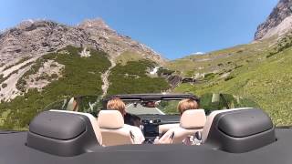 Maserati GranCabrio crusing in Passo Stelvio