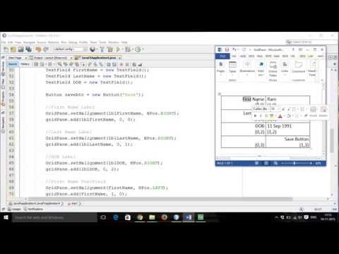 JavaFX 8 Tutorial 7 - BorderPane, GridPane, FlowPane, Label, TextField, Button and SVGPath