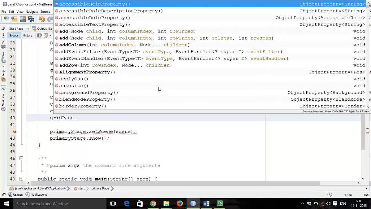 JavaFX 8 Tutorial 7 - BorderPane, GridPane, FlowPane, Label, TextField, Button and SVGPath