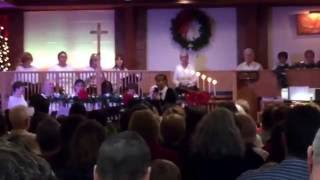 Grace vanDerWaal at United Methodist Church performing "Rockin' Around the Christmas Tree"