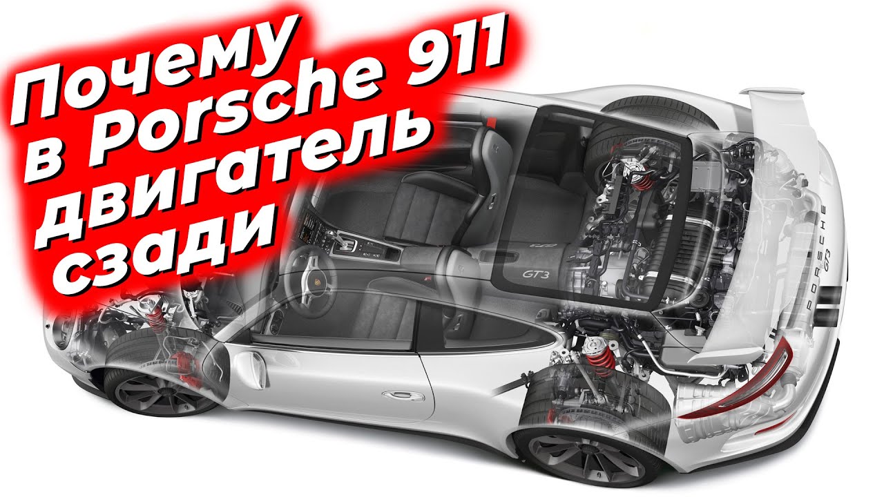 Где находится двигатель у Porsche 911: расположение и особенности
