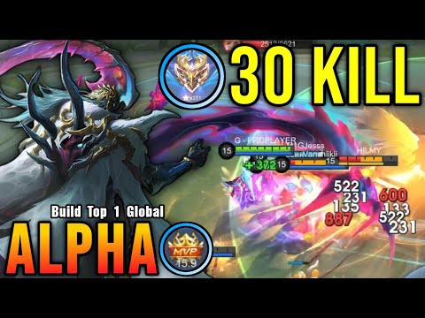 Insane 30 Kills!! Revenant of Roses Alpha 100% Show No Mercy!! - Build Top 1 Global Alpha ~ MLBB
