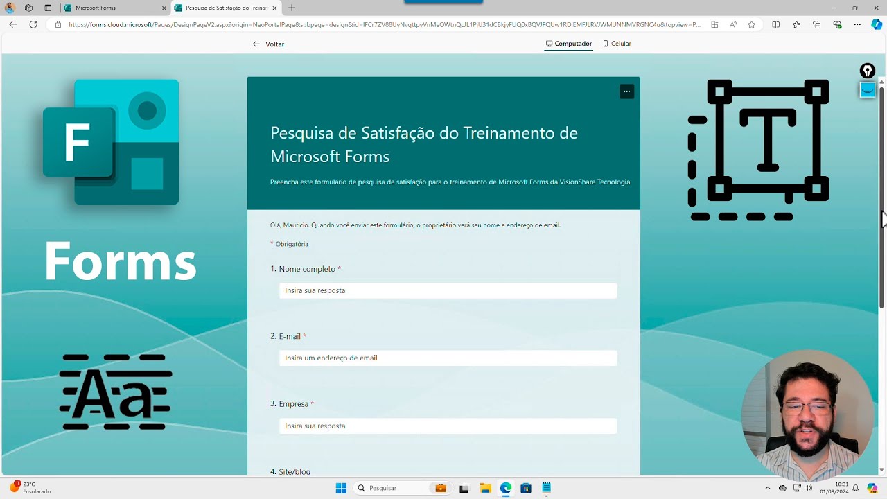 Criando, editando e configurando campos do tipo texto, por Mauricio Cassemiro