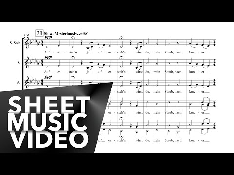 Mahler - Symphony No.2 'Auferstehung' Resurrection Finale - Vocal Score 'Sheet Music Video'