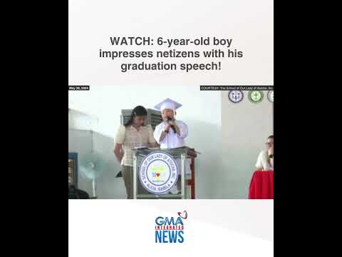 WATCH: 6-year-old boy impresses netizens with his graduation speech!