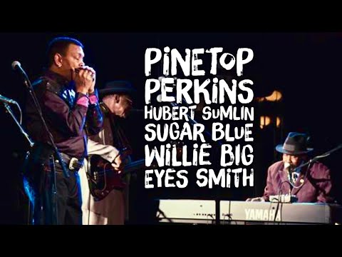 Pinetop Perkins with Hubert Sumlin, Sugar Blue, Willie Big Eyes Smith, Bob Stroger in 2010