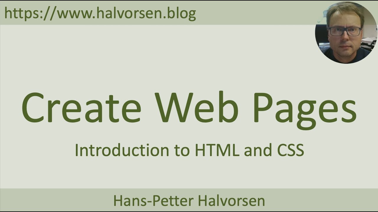 Create Web Pages with HTML and CSS