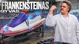 JIS GYVAS! Užvedėm VANDENS Motociklą su BRITVOS Varikliu!