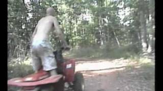 preview picture of video 'Crazy 4 Wheeler Dirt Road Wheelies'