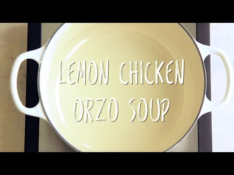 Lemon Chicken Orzo Soup