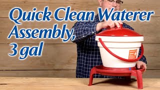 Poultry Quick Clean Bucket Waterer Assembly, 3 gallon