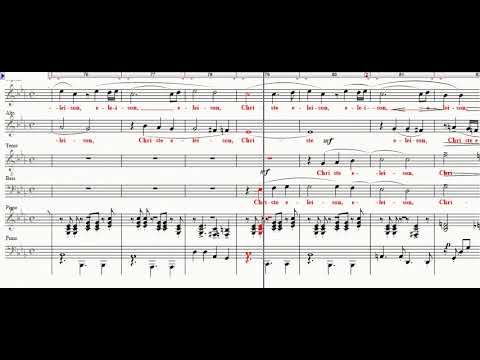 Kyrie  - Misatango - Martin Palmeri - SATB Scrolling score