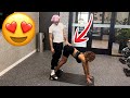 GRABBING REINE BY THE WAIST TO SEE HER REACTION😍😩*GYM EDITION*