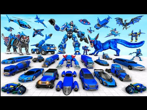 Police Tiger Robot Car Game 3d : Career Mode