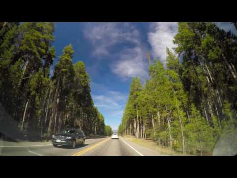 Driving through Yellowstone National Park - 4K Dashcam Hyperlapse