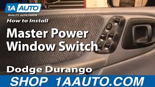 How to Replace Master Power Window Switch 98-00 Dodge Durango