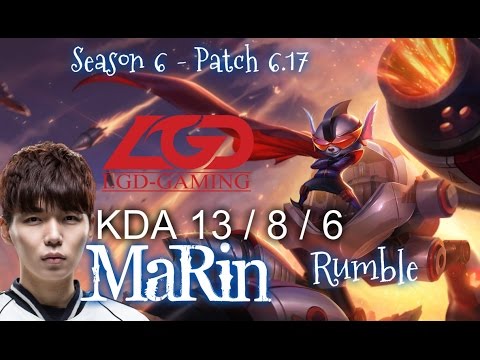 LGD MaRin RUMBLE vs TWITCH Top - Patch 6.17 KR Ranked | League of Legends