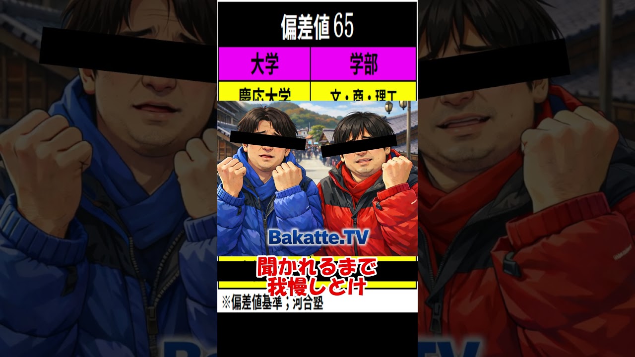 私立大学ランキング偏差値65 #shorts #早慶 #大東亜帝国 #医学部