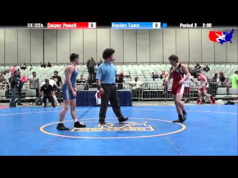 Cooper Powell vs. Hayden Tuma at 2013 Junior Nationals - FILA - FS