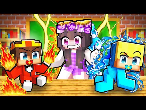 Baby Ukri und Billy gehen zur ELEMENT Schule in Minecraft!
