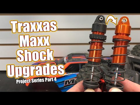 Shock Upgrades! Aluminum Caps & Collars + Oil Change - Project Traxxas Maxx Build Part 4 | RC Driver