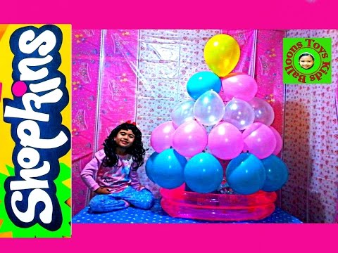 Huge Balloons Surprise Toys Shopkins Season 3 Worlds Biggest Balloon Cake Ever Kids Balloons Toys Video