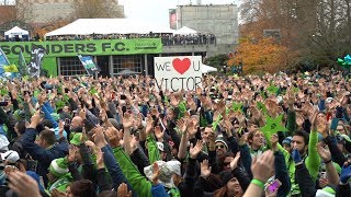 Sounders FC supporters lead massive Boom Boom Clap at Championship Rally for a second time
