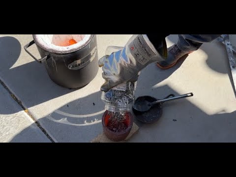 Melting Aluminum Tabs - Pop Tab Melting - Beer Tab Melting - Trash to Stacking - The Growing Stack