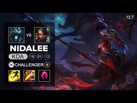 Nidalee vs Karthus Jungle - KR Challenger - Patch 12.7 Season 12