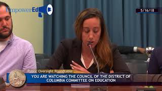 Kristen Paonessa Testifies on Why Teachers Leave DC Public Schools