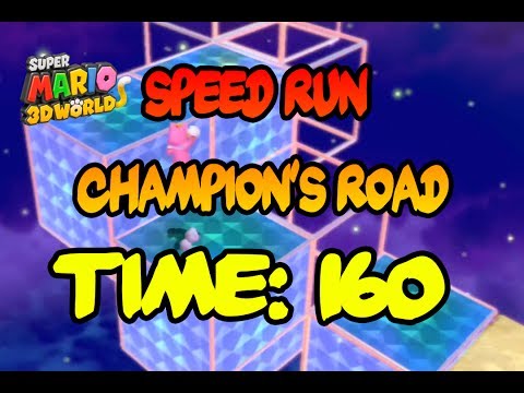 Super Mario 3D World Champion's Road Speedrun  | Time: 160