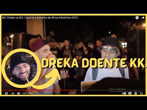 KRAWK REAGE A MC Dreka vs MC Capital ● Batalha de Rima Histórica 2019 (KRAWCLIPS)