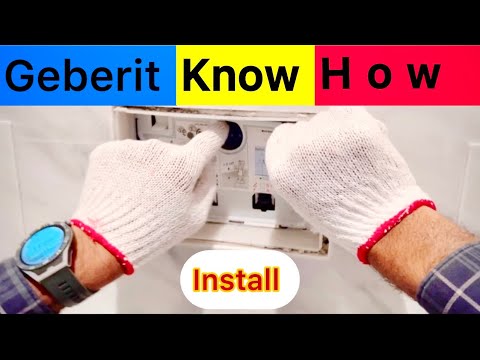 Flush Plate Made of Cambridge | Geberit Type 212 Flush valve - Installation.  Toilet Button