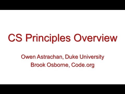 Unit 1: CS Principles Overview (Brook and Owen)