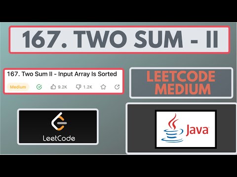 Leetcode | 167. Two Sum II - Input Array Is Sorted | Medium | Java Solution