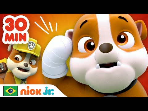 Patrulha Canina | Rubble em Dificuldades - Maratona de 30 Minutos! | Nick Jr. em Português