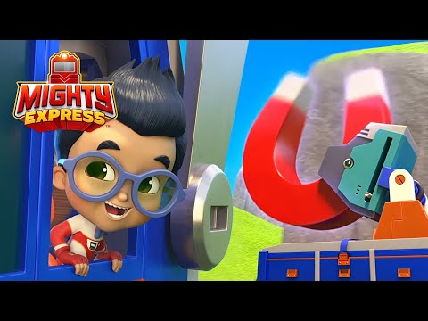 Milo Tests the Giant Magnet | Mighty Express Clips | Cartoons for Kids