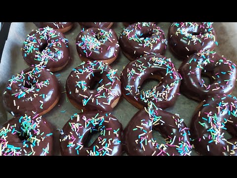 cách làm bánh Donut. Bánh Dounut phủ socola. @kieuloan