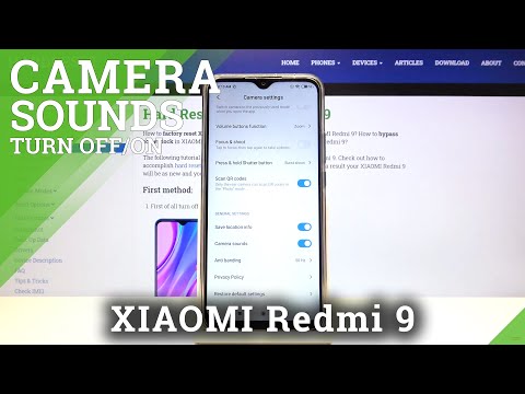 Activate / Turn Off Camera Shutter Sounds  - XIAOMI Redmi 9 and Camera Features