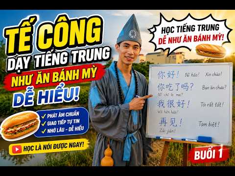 [ Buổi 1 ] TẾ CÔNG DẠY HỌC [ TIẾNG TRUNG CHO NGƯỜI MỚI HỌC ] 济公当老师的第一天！【中文初学者必看】