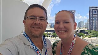 Deb & Matt Chat live - Sailaway Honolulu  Transpacific Cruise Royal Caribbean Ovation of the Seas