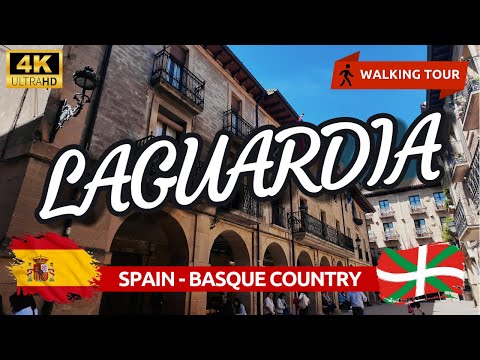 LAGUARDIA 4K Walking Tour 🍷 RIOJA ALAVESA [4K 60fps UHD]  Medieval Town surrounded by Vineyards