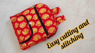 सबसे हटके आईडिया आपको जरूर पसंद आएगा - Diy zipper handbag cutting and stitching//shopping bag making