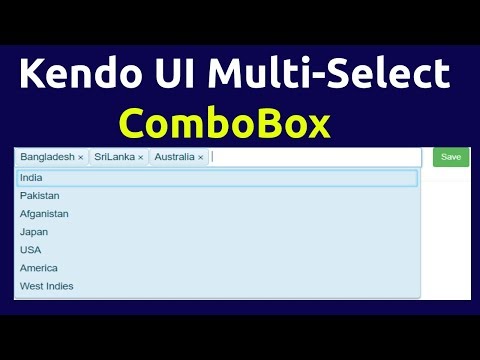 Kendo UI MultiSelect ComboBox in ASP Net MVC