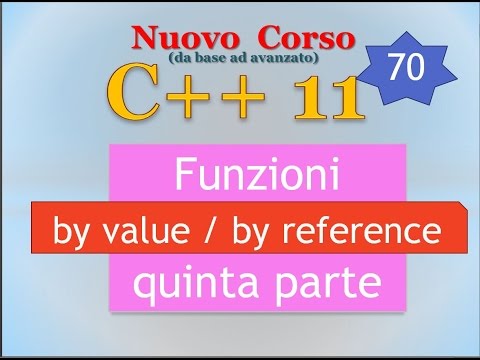 Nuovo Corso C++11 ITA 70: le funzioni - quinta parte