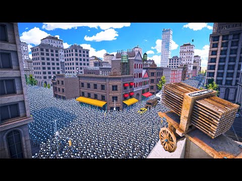 Abandoned City Chaos: Hwacha Singijeon vs. Predators in Ultimate Epic Battle Simulator 2